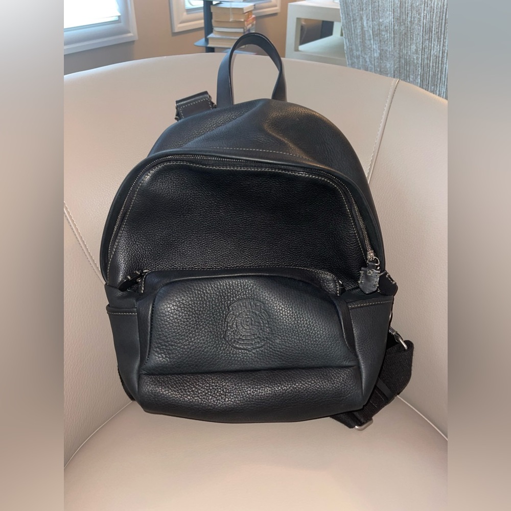 Black Leather Ghurka Backpack